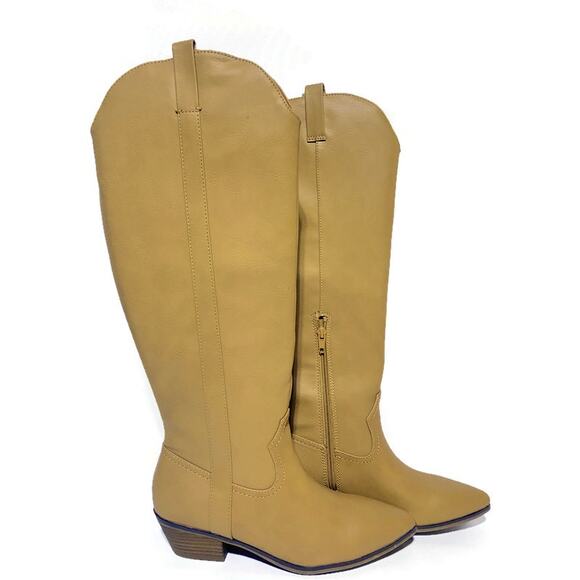Universal Thread Western Boots Women's Size 8.5 Sommer Tan Light Brown Size Zip - Picture 1 of 7